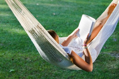 Girl in a hammock